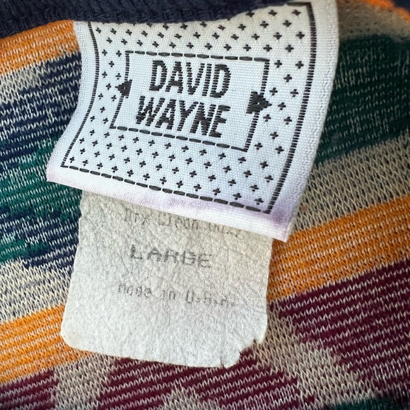 Vintage David Wayne fleece cardigan 80’s 90’s mountain tech L made in USA - Picture 4 of 6
